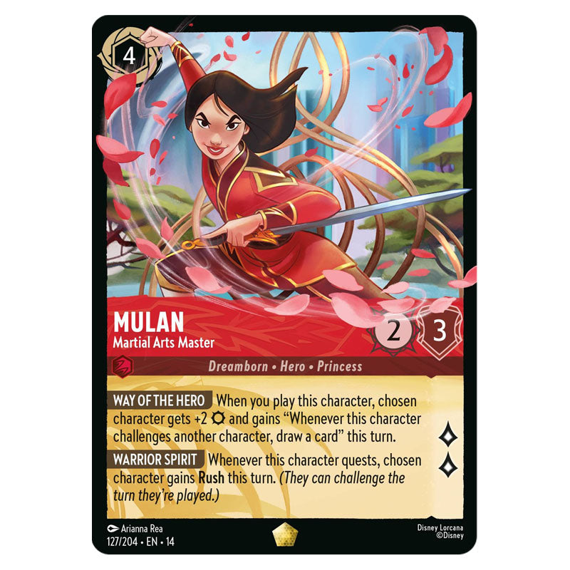 Mulan – Martial Arts Master 127/204, Hyperia City Legendary – English card artwork