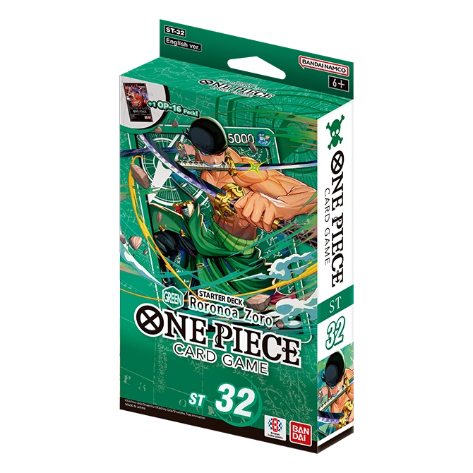 One Piece Card Game: Green Roronoa Zoro — Starter Deck (ST-32) — English packaging