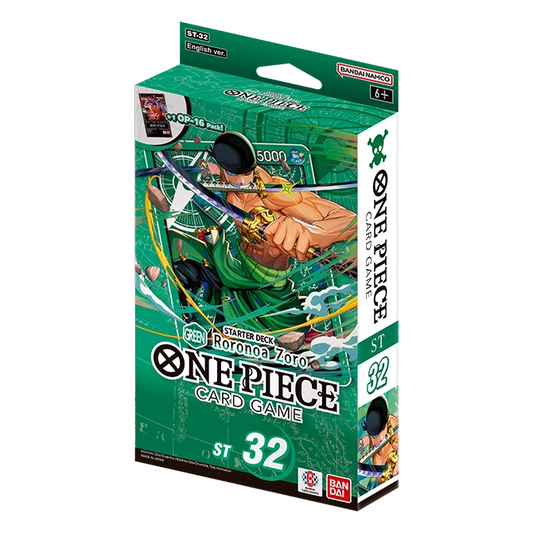 One Piece Card Game: Green Roronoa Zoro — Starter Deck (ST-32) — English packaging