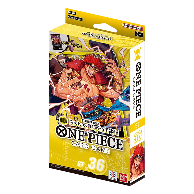 One Piece Card Game: Yellow Eustass "Captain" Kid — Starter Deck (ST-36) — English packaging