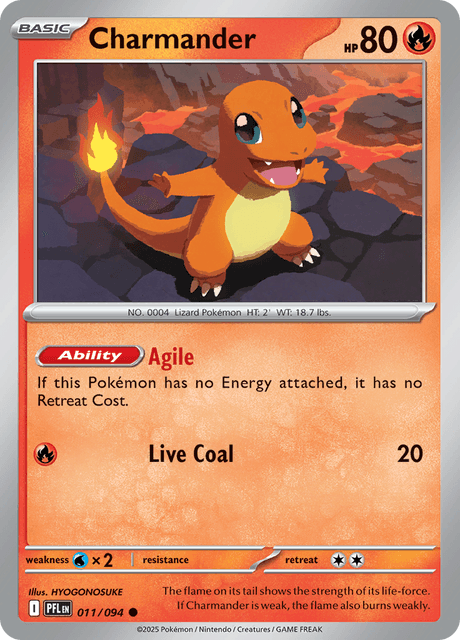 Charmander 011/094 – Pokémon Phantasmal Flames card artwork