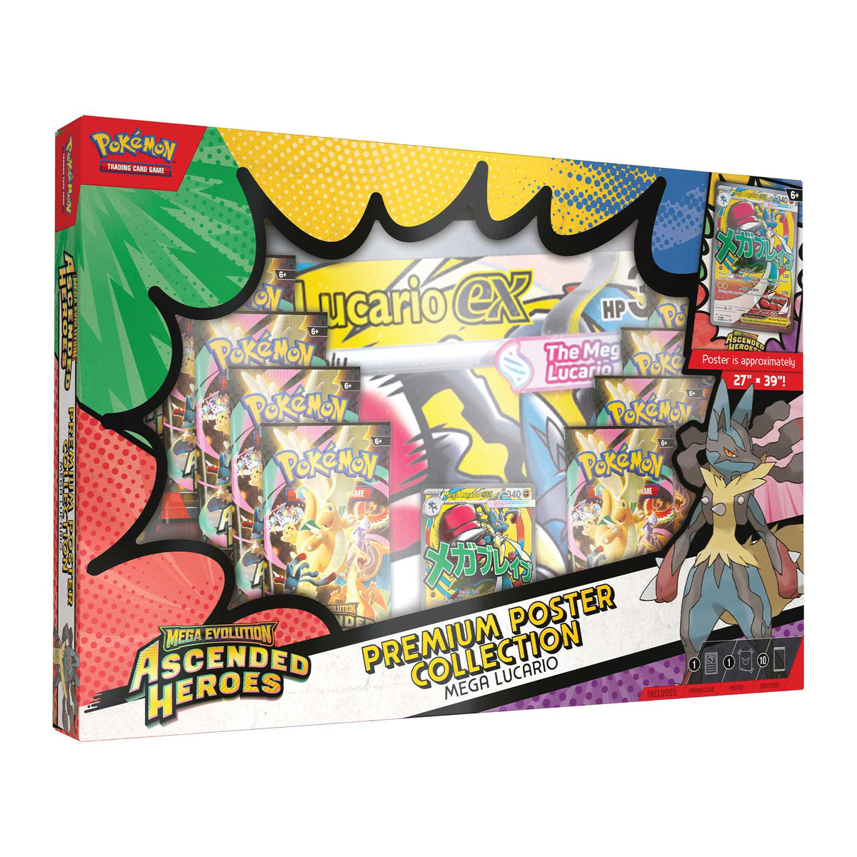 Pokémon TCG AH-LUCARIO-POSTER sealed retail product packaging