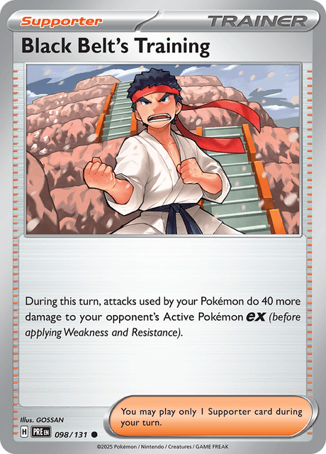 Black Belt's Training 098/131 – Pokémon Prismatic Evolutions card artwork