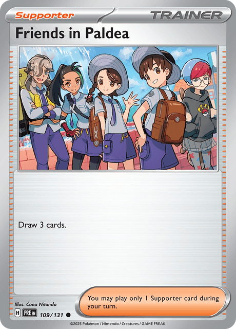 Friends in Paldea 109/131 – Pokémon Prismatic Evolutions card artwork