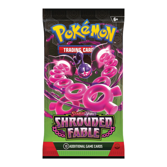 Pokémon TCG Shrouded Fable English sealed booster pack (Pecharunt artwork; artwork may vary)
