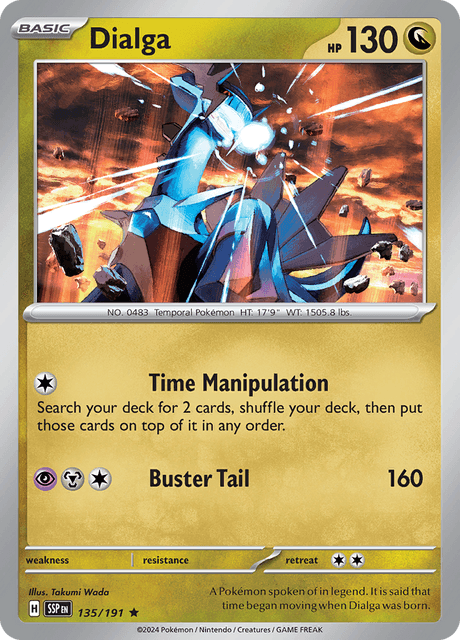 Dialga 135/191 – Pokémon Surging Sparks card artwork