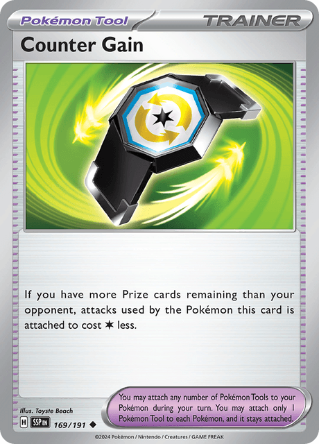 Counter Gain 169/191 – Pokémon Surging Sparks card artwork