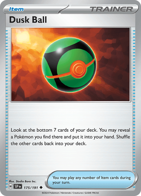 Dusk Ball 175/191 – Pokémon Surging Sparks card artwork