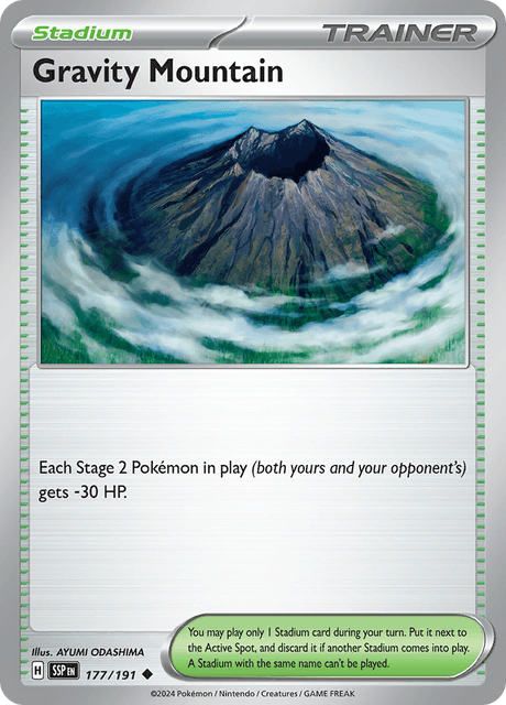 Gravity Mountain 177/191 – Pokémon Surging Sparks card artwork