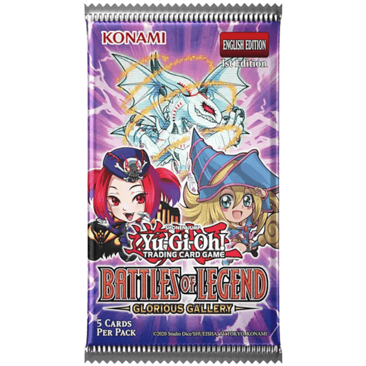 Yu-Gi-Oh! Battles of Legend Glorious Gallery English 1st Edition sealed booster pack five foil cards